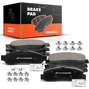 A-Premium Front & Rear Ceramic Disc Brake Pads Set Compatible with Select Ford Models - For F-250 Super Duty/F-350 Super Duty 2005 2006 2007 2008 2009 2010 2011 2012, with Hardware, 8 Pcs