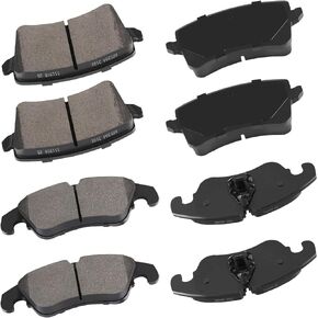 Front Rear Ceramic Brake Pads Kits 8pcs fit for Audi A4, A4 allroad, A4 Quattro, A5, A5 Quattro, allroad, Q5, S4, S5