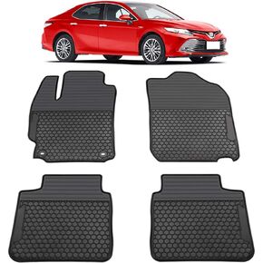 TeddyTT Floor Mats Compatible with Camry 2012 2013 2014 2015 2016 2017 Heavy Duty Rubber Front&Rear Car Carpet Waterproof Custom Seasons Odorless All Weather 3D high Edge Anti-Stain (4PCS)