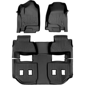MAXLINER Floor Mats 3 Row Liner Set Black Compatible with 2015-2020 Chevrolet Suburban/GMC Yukon XL (with 2nd Row Bucket Seats)
