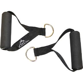 Black Mountain, Heavy Duty Resistance Band Handles, Cable Machine Compatible, Black, 2 Count