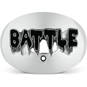 Battle 3D Chrome Drip Oxygen Football Mouthguard - Superior Airflow and Better Performance, Maximum Protection and Breathability, Works with Braces
