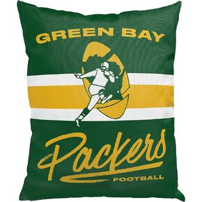 Northwest Official NFL Green Bay Packers Nostalgic Proud Decorative Pillow, Team Colors, 15" x 12"