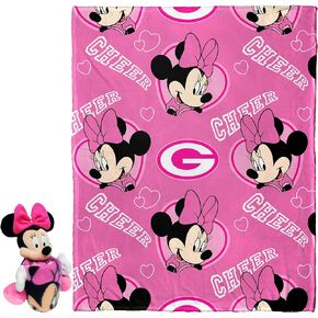 Northwest Official NFL Green Bay Packers & Minnie Mouse Character Hugger Pillow & Silk Touch Throw Set, 40" x 50"