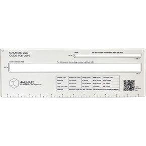 Mailmate Shipping Guide for USPS | Mail Sizer, Mail Measure, Slot Template, Letter & Envelope Size, Measuring Tool for USPS | Inc Ruler & Weights Info