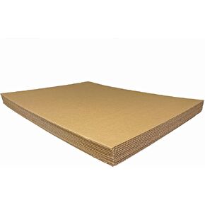 Corrugated Cardboard Filler Insert Sheet Pads 1/8" Thick - 24 x 18 Inches for packing, mailing, and crafts - 10 Pack