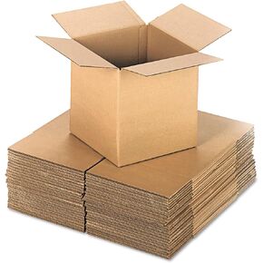 50 Pack 4 x 4 x 4 Inches Shipping Boxes Corrugated Boxes, Small Recycled Shipping Corrugated Boxes Mailers, Sturdy Kraft Corrugated Cardboard Boxes for Shipping and Mailing, Brown