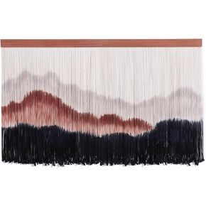 لوحة جدارية كبيرة من ANMINY معلقة على وتد خشبي من القطن الطبيعي البوهيمي، حبل منسوج من القطن الطبيعي، نسيج مصبوغ بغمس جبل فارواي بوهو ماكرامي لديكور المنزل - إجمالي 59 بوصة عرض × 35 بوصة طول in Kuwait