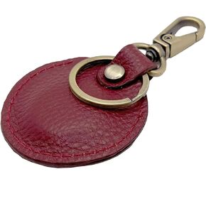 Genuine Leather Airtag Holder Keychain,Full Coverage Air Tgas Protective Case Cover,Portable Airtag Protector with Key Ring in Kuwait