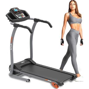 Hurtle Electric Folding Treadmill Exercise Machine - Smart Compact Digital Fitness Treadmill Workout Trainer w/Bluetooth App Sync, Manual Incline Adjustment, for Walking, Running, Gym HURTRD18
