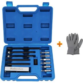 13 Pcs Embedded Bearing Puller Set, Insert Wheel Bearing Removal Tool with 6 Pcs Ball Ended Threaded Puller Adaptors, Compatible with 6004-6010 6201-6206 6300-6302