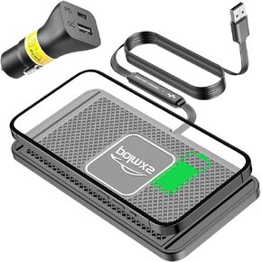 Wireless Chager Car Cell Phone Chargng pad 15W Fast Wireless Phone Charger Charging mat Cordless Charger Pad Android Galaxy S21/S22 Note 10 Plus S9 S10 S8 (C1Y)