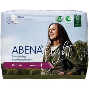 Abena Light Premium Incontinence Pads, Moderate Absorbency, Size 4A, 48 Count (6 Packs of 8) in Kuwait