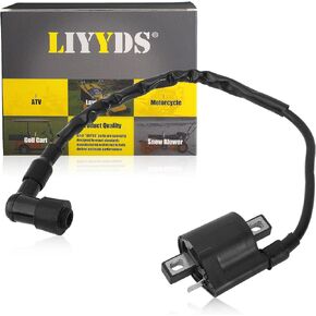 Ignition Coil Compatible with Suzuki Quadrunner LT125 LT185 Quadracer LT250R LT300 LT500 JR50 RM80 RM85 RM100 RM125 RM250 NC50 NU50 Urban Express Eton AXL TXL 50 90 Baja BA90 ATV
