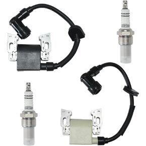 Set of 2 Ignition Coils For Honda GX610 18HP, GX620 20HP, GX670 24HP V Twin Engines Left And Right with Spark Plug