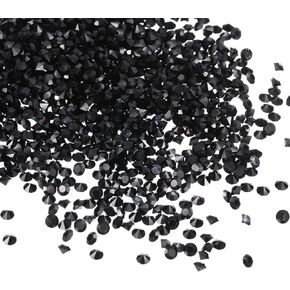 PATIKIL 14000Pcs Wedding Table Scatter Confetti Crystals 3mm Acrylic Diamonds Vase Fillers Gems for Table Centerpiece Decorations Bridal Shower Party, Black