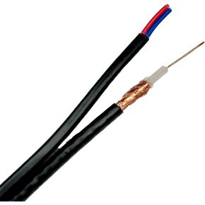 SPT 200 ft. Black RG59 Coaxial Cable with Power Cable
