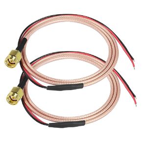 XMSJSIY SMA Pigtail Cable Bare Wire Open End Solder Coaxial Coax Cable SMA Famale Connector PCB Welding RG316 Antenna Extension Wire 0.8M/2.6FT-2 pcs (SMA Female)
