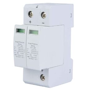 Voltage Arrester Device, 2P Protective Device DC Photovoltaic Lightning Protector Low Voltage Arrester 3.0KV (2P20KA)