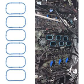 6PCS Intake Manifold Rubber Sealing Gasket, 5184562AC Intake Manifold Upper and Lower Gasket Set Compatible with Dodge Chrysler Jeep