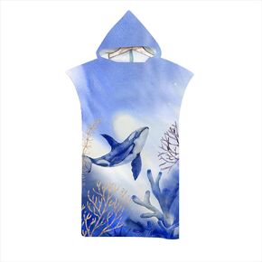Quick Dry Surf Poncho Changing Towel Robe Hoodie for Adults Men Women,Microfiber Swimming Beach Surfing Diving Home Hot Springs Bathing Parka