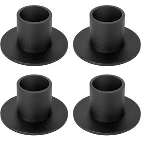 Black Taper Pillar Candle Holders, Set of 4 Candlestick Holder Centerpieces for Home Decoration, Wedding Anniversary, Party, Housewarming Gifts