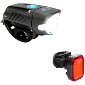 NiteRider Swift 300 Front Bike Light Vmax+ 150 Rear Bike Light Combo Pack- USB Rechargeable Bicycle Headlight LED Front Light Easy to Install Water Resistant Road Commuting Cycling Safety Flashlight