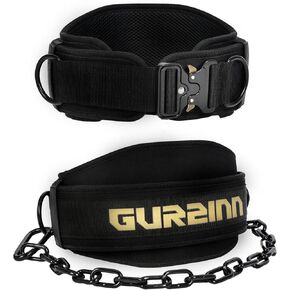 Dip Belt With Chain For 2 in 1 Weightlifting-Pull Ups, Dips - Heavy Duty Steel Chain For Added Weight Training