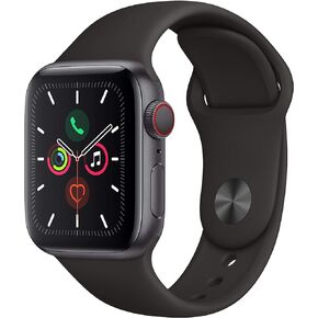 Apple Watch Series 5 (GPS + Cellular, 44mm) - Space Gray Aluminum Case with Black Sport Band in Kuwait