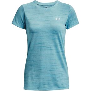 Under Armour Women's UA Tech Tiger Short Sleeve Crew T-Shirt 1376937, Glacier Blue, S