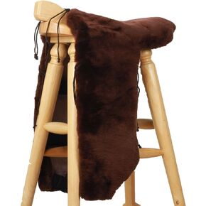Full Genuine Merino Sheepskin Western Saddle Seat Saver with Extra Long Flap