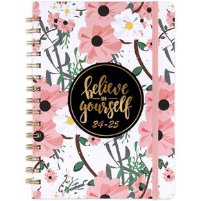 2024-2025 Planner - Weekly & Monthly Planner 2024-2025 with Tabs, 6.4" x 8.5", Jul 2024 - Jun 2025, Hardcover, Strong Binding, Thick Paper, Back Pocket, Elastic Closure, Inspirational Quotes