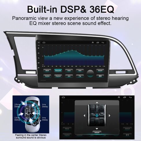 for 2016 2017 2018 Hyundai Elantra Radio Android 13 with CarPlay Android Auto 9" Touch Screen Car Stereo with Bluetooth GPS Navigation Head Unit FM&RDS DSP SWC Backup Camera (2GB RAM+32GB ROM) in Saudi Arabia