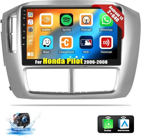 [2+64G] Android 13 Car Stereo for Honda Pilot 2006-2008 with Apple Carplay&Android Auto,9 Inch Touch Screen Car Radio with Mirror Link GPS WiFi Bluetooth FM/RDS SWC Dual USB/AUX-in+Backup Camera in Saudi Arabia
