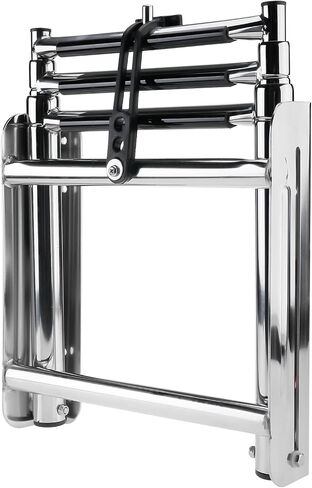 Amarine Made 3 Step Boat Ladder with Screws Stainless Steel Telescoping Ladder, Slide Under Platform Mount Boarding Ladder in Saudi Arabia
