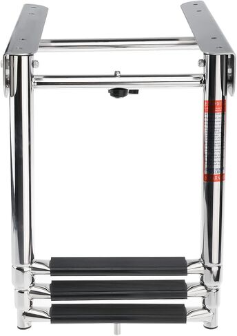 Amarine Made 3 Step Boat Ladder with Screws Stainless Steel Telescoping Ladder, Slide Under Platform Mount Boarding Ladder in Saudi Arabia