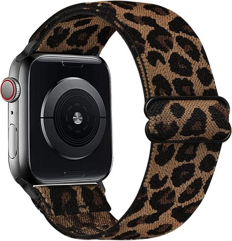 Stretchy Nylon Watch Band Compatible with Apple Watch 38mm 40mm 41mm 42mm 44mm 45mm,Adjustable Sport Elastic Women Men Strap for iWatch Series 7 6 5 4 3 2 1 SE in Kuwait