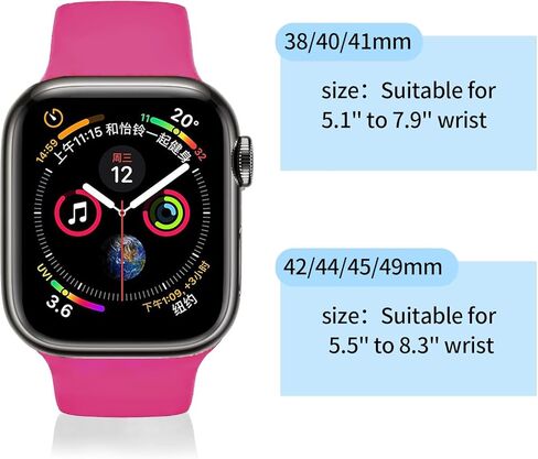 10 عبوات من الأربطة الرياضية المتوافقة مع أساور ساعة Apple 38 مم 40 مم 41 مم 42 مم 44 مم 45 مم 49 مم للنساء والرجال، حزام سيليكون ناعم مقاوم للماء لساعة iWatch Apple Watch Series 9 Ultra 8 7 6 5 4 3 2 1 SE in Kuwait