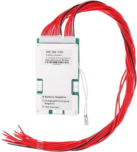 20S BMS 72V 20A Li-ion PCB لوح حماية مع توازن وNTC، عشر حماية وظيفية، منفذ مشترك، لتخزين الطاقة الشمسية، حزمة بطارية ليثيوم أيون in Kuwait