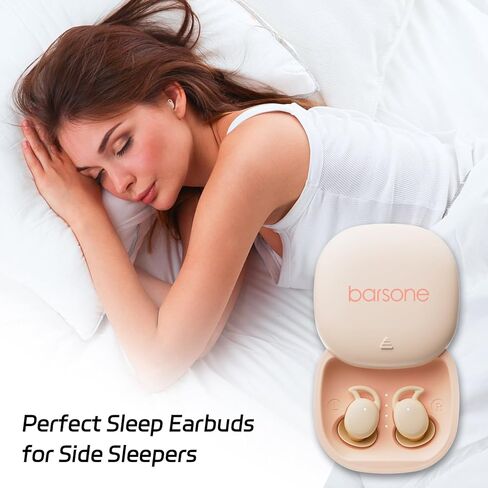 سماعات أذن للنوم من بارسون للنوم الجانبي، سماعات بلوتوث لاسلكية صغيرة غير مرئية 5.3 مايكرو بخاصية إلغاء الضوضاء أثناء النوم، سماعات أذن مخفية للأذنين الصغيرة أثناء النوم والعمل والتمرين (وردي) in Kuwait
