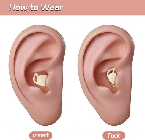 سماعات أذن للنوم من بارسون للنوم الجانبي، سماعات بلوتوث لاسلكية صغيرة غير مرئية 5.3 مايكرو بخاصية إلغاء الضوضاء أثناء النوم، سماعات أذن مخفية للأذنين الصغيرة أثناء النوم والعمل والتمرين (وردي) in Kuwait