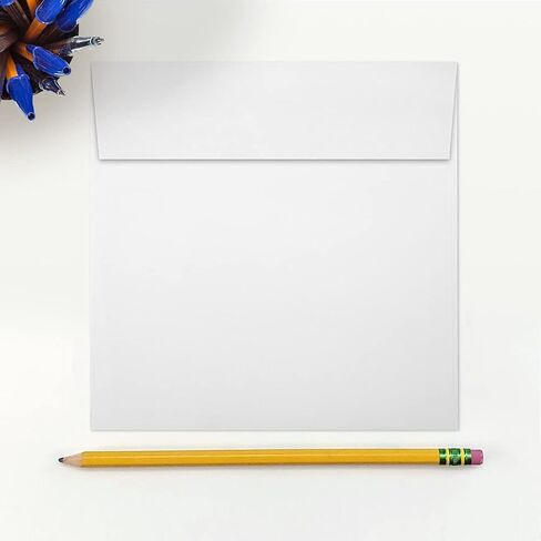 مغلفات دعوة مربعة من LUXPaper | قشر واضغط | 6 بوصة × 6 بوصة | أبيض | معاد تدويره بنسبة 100% | 80 رطل. نص | 50 الكمية in Saudi Arabia
