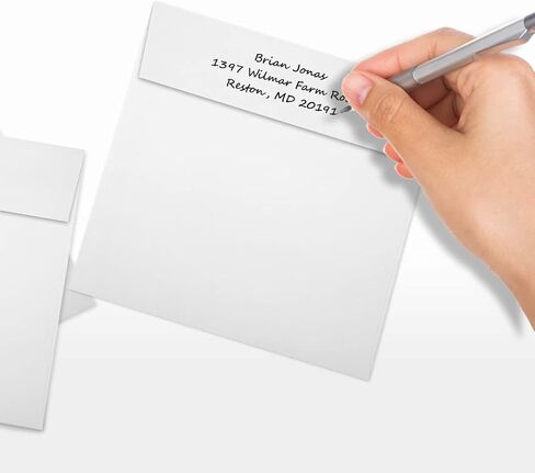 مغلفات دعوة مربعة من LUXPaper | قشر واضغط | 6 بوصة × 6 بوصة | أبيض | معاد تدويره بنسبة 100% | 80 رطل. نص | 50 الكمية in Saudi Arabia