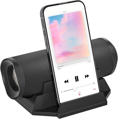 حامل مكبر صوت مكتبي عالي التحمل لجهاز JBL Flip 5، ومكبر صوت Flip 6 والهاتف الذكي لتوفير مساحة على الطاولة لجهاز JBL Flip 5، وحامل حامل مكتب JBL Flip 6، أسود in Kuwait