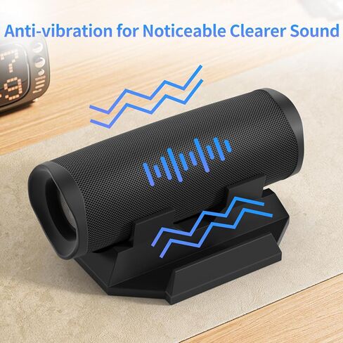 حامل مكبر صوت مكتبي عالي التحمل لجهاز JBL Flip 5، ومكبر صوت Flip 6 والهاتف الذكي لتوفير مساحة على الطاولة لجهاز JBL Flip 5، وحامل حامل مكتب JBL Flip 6، أسود in Kuwait
