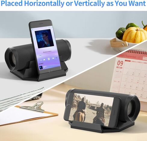 حامل مكبر صوت مكتبي عالي التحمل لجهاز JBL Flip 5، ومكبر صوت Flip 6 والهاتف الذكي لتوفير مساحة على الطاولة لجهاز JBL Flip 5، وحامل حامل مكتب JBL Flip 6، أسود in Kuwait