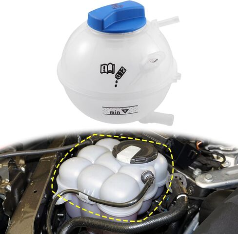 X AUTOHAUX Coolant Radiator Reservoir Tank 1J0121403 Coolant Overflow Expansion Bottle with Cap and Sensor for Audi TT in Saudi Arabia