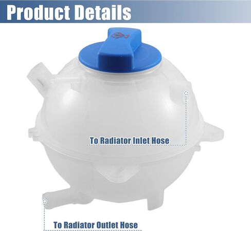 X AUTOHAUX Coolant Radiator Reservoir Tank 1J0121403 Coolant Overflow Expansion Bottle with Cap and Sensor for Audi TT in Saudi Arabia