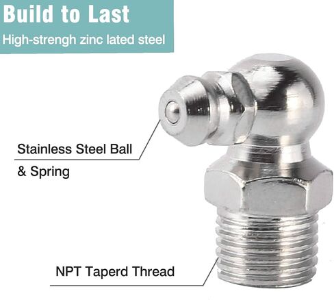 تركيبات الشحوم، 240 قطعة SAE ومجموعة تركيبات الشحوم المترية مع 120 قطعة من أغطية تركيب الشحوم، وتركيبات مسدس الشحوم القياسية مثالية لاستبدال تركيبات زيرك المفقودة أو المكسورة in Kuwait