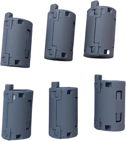 Inner Diameter 0.43inch (11mm) Noise Filter Ferrite Core Ferrite Clamps Ferrite Clips on Data or Power Cables Ferrite Chokes Black or Grey 4pcs/Pack (Black) in Saudi Arabia